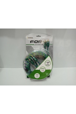 For-x OFC Rca Kablosu 5 Metre – For-x X-1122G-5 Profesyonel Rca K