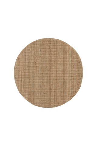 Ikea Lohals Jüt Halı, Natürel, 130 Cm, Yuvarlak