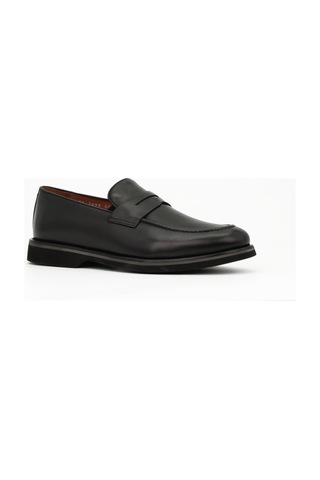 Hakiki Antik Deri Eva Taban Loafer Model Erkek Ayakkabı - Tuna 3898 Siyah