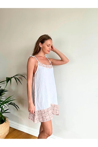 Süper Hafif %100 Pamuk 2 Katlı Müslin Gecelik Gecenin Vazgeçilmezi Nefes Alır Gots Sertifikalı Bordo