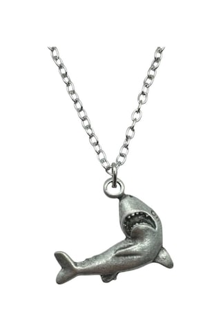 Shark Köpek Balığı Figürlü Unisex Kolye Güçlü, Cesur Ve Denizci Ruhlu Tasarım Çok renkli