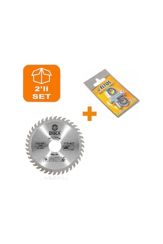 Daire Testere Ahşap Kesme Testeresi 115 Mm 40 Diş + Matkap Aparat