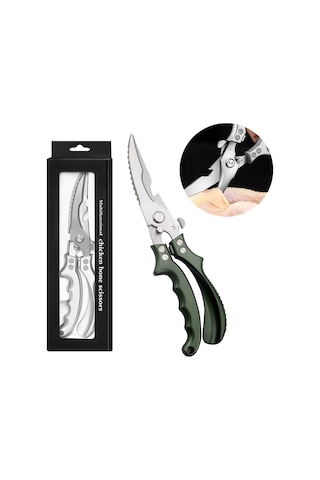 Mutfak Makası Ağır Hizmet Tipi Mutfak Makası Paslanmaz Yeşil Diğer