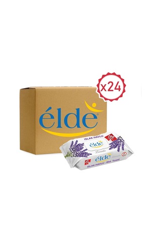 Elde 24 x 100 Adetli Koli Lavanta Kokulu Islak Havlu