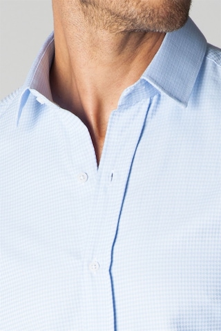 Tudors Modern Slim Fit Dar Kesim Armürlü Erkek Gömlek MD220009-101 Mavi
