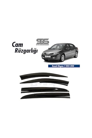 Cam Rüzgarlığı Renault Megane 2 2003-2008 Mügen Tip Piano Black (STS OTO AKSESUAR)