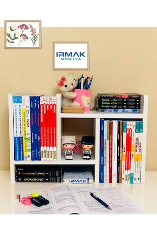 Irmakmobilya Tidy Ayarlanabilir Masa Üstü Kitaplık Tezgah Üstü Düzenleyici