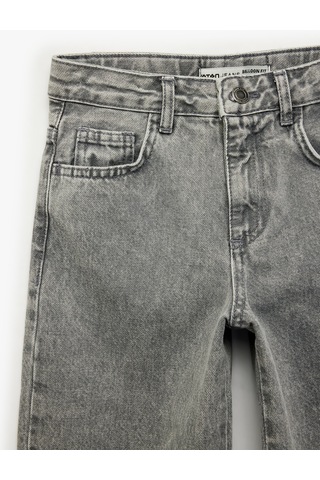 Koton Pamuklu Cepli Balon Form Denim Pantolon Gri 6skg40061ad Gri