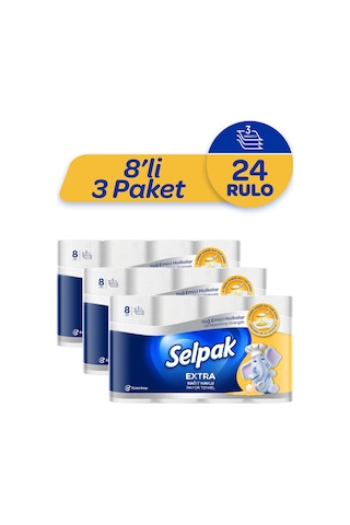 Selpak Extra Yağ Emici Havlu 3 x 8 Rulo