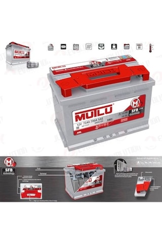 Mutlu Akü 12 Volt 72 Ah 700A (Sae) Yeni Kasa Yeni Ürün / 474161250