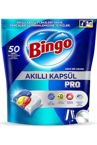Bingo Akıllı Kapsül Pro Bulaşık Makinesideterjanı Tableti 150adet