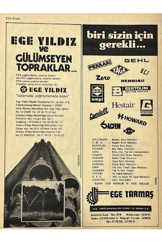 İzmir 1982-1983 Meslek Reklam İlanı Efemera S615