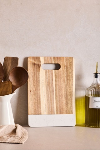 Geate Mermer Akasya Kesme Tahtası 32x22 Cm Kahverengı Diğer