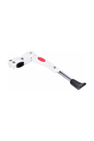 Pazly Beyaz Ayarlanabilir Bisiklet Park Rafı, Dağ Bisikleti Döngüsü, Pervane Yan Arka Kickstand, Alüminyum Ayak Desteği, Siyah/beyaz Renk, 34cm Boyut Beyaz