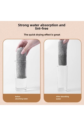 Geeroyoo Bambu Kömürlü Ultra Emici Mutfak Temizlik Bezi - 10 Adet, Yağ Lekeleri İçin Mükemmel