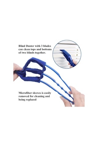 Pencere Perdesi Temizleyici Toz Alma Fırçası 5 Mikrofiber Kılıflı