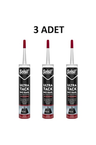 Selsil Ultra Tack Beyaz Silikon 290 Ml 3 Adet Selsil Ultra Tack Beyaz Silikon 290 Ml 3 Adet