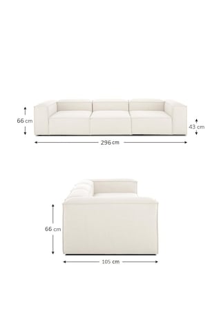 Most Mollis 3 Modül Kanepe Koltuk 01 Lüks Beyaz Bukle Kumaş Yumuş