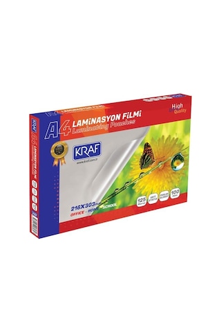 Kraf Laminasyon Filmi A4 125Mc 100 Lu 2124