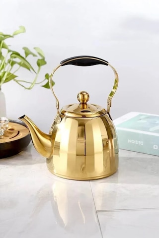 Vicalina 3 Litre Paslanmaz Çelik Demlik İthal Alman Kalitesi Gold Vl-tj04 Altın