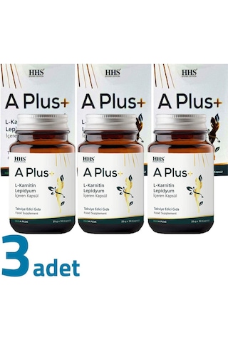 Hhs A Plus+ L-carnitine Lepidium İçeren Kapsülü 30 Kapsül X 3 Kutu