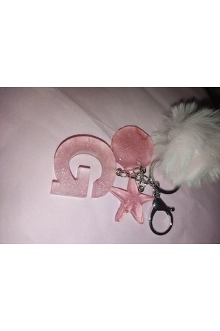 Apeksdesign Pembe Deniz Kabuğu Deniz Yıldızı Ponponlu Anahtarlık