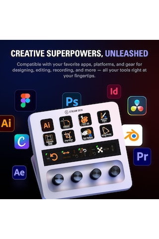 Elgato Stream Deck + White, Ses Mikseri, Canlı Üretim Ve Stüdyo D