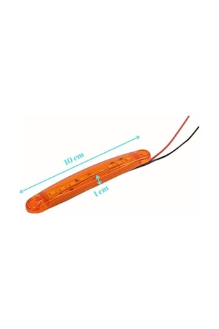 10 Adet Turuncu Parmak Lamba 9 Led Su Geçirmez 12v 24v Emir