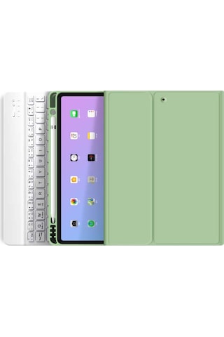 Apple Uyumlu iPad 10. Nesil 10.9 İnç 2022 Bluetooth Klavyeli Kılıf Kalem Bölmeli Türkçe Klavye Kılıf
