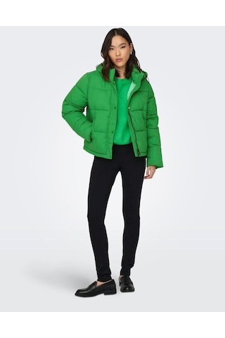 Only Onlann Premium Puffer Jkt Short Otw Kadın Mont-27210 - Yeşil