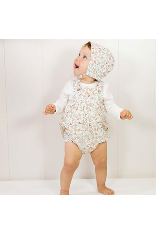 Organicera Organik Poplin Çocuk Şapkası , Ecru Ekru