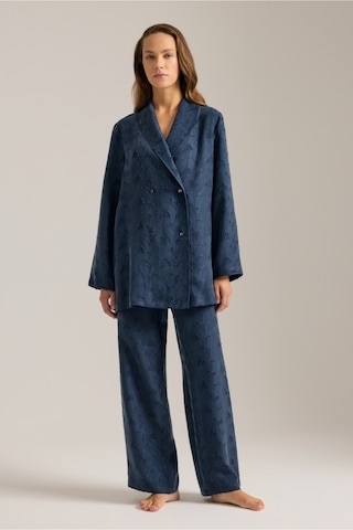 Aker Lacivert Dokulu Tencel Beli Lastikli Pijama Altı Lacivert Lacivert