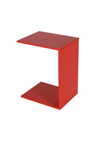 Çok Amaçlı Tekerlekli C Koltuk Sehpası-kırmızı 35x62x45 Cm Gxyxd Kırmızı