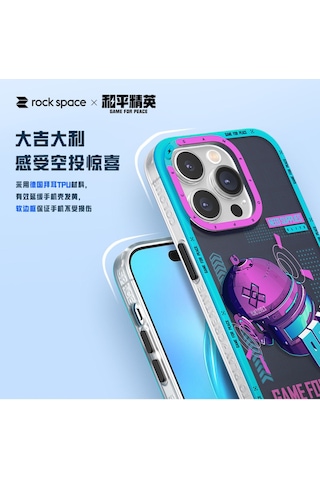 Rock Space Apple Uyumlu iPhone 14 Pro Max Kılıf Peace Elite Serisi - Mor Mor