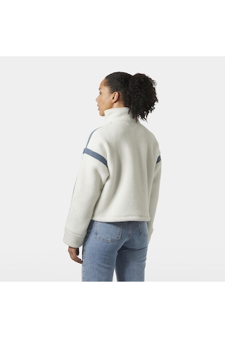Helly Hansen Polar Imperial Pile Zip Pullover Kadın Beyaz Dik Yaka Sweatshirt Beyaz