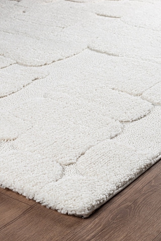 Norway Vl Bukleli Premium Yumuşak Peluş Post Iskandinav Oturma Odası Salon Halısı 70619-krem
