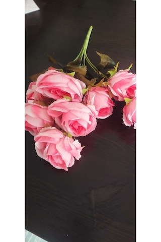 Rüzgar Çiçekcilik 45 Cm 8 Kafalı Pembe Gül Pembe