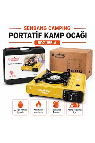 Senbang Camping Portatif Kamp Ocağı Taşınabilir Piknik Ve Kamp Ocak Sarı