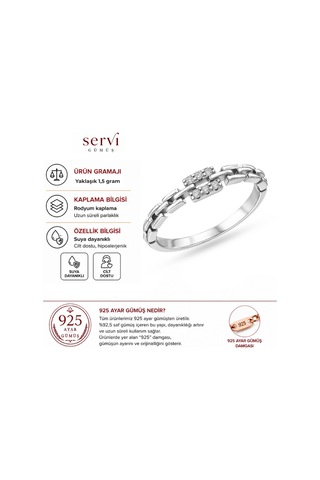 Servi 925 Ayar Alessa Yüzük-268 Gümüş