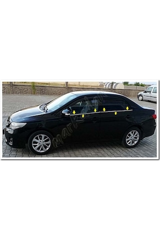 Db Chrome Toyota Corolla Uyumlu Cam Çıtası Nikelajı 2007-2012 4 Parça P.