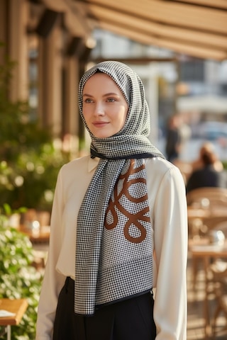 Deserto Fashion Saf İpek Twill Eşarp - Özel Tasarım Tok Duruşlu 90x90-1696 Çok Renkli