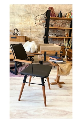 Ntconcept Vitra Sandalye Kollu Tel Ahşap Sandalye