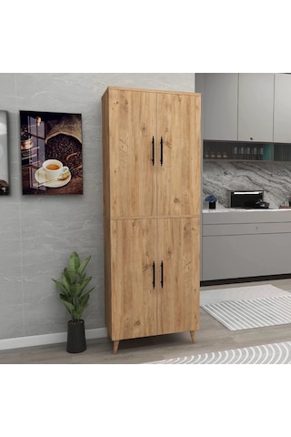 Reyo Home Enda 6 Raflı 4 Kapaklı Çok Amaçlı Dolap Atlantik Çam