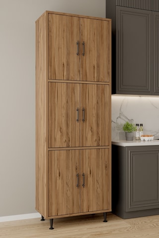 Aeka Ae-3015 Mercan 6 Kapaklı Çok Amaçlı Dolap Raflı Mutfak Kiler Banyo 195 63 35 Çok Amaçlı Dolap Çam - Çam