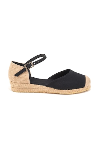 Star Tombis Gerçek Elişi Hasır Jüt Bantlı Günlük Kız Çocuk Espadril Handmade Siyah