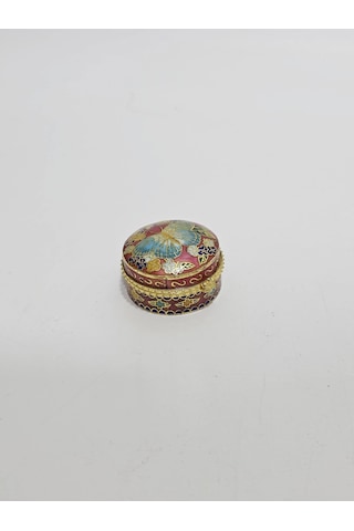 Antika Cloisonne Minyatür Kutu 4,4x2,5cm 072