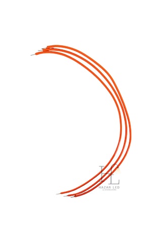 3 Volt 255mm Esnek Led Filament Kırmızı Retro Tungsten Filament 3 Adet