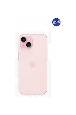 Apple iPhone 15 Uyumlu Mat Arka Ve Yan Koruyucu Tpu Film
