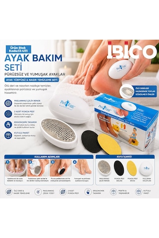 İbico İ15-078 Ayak Törpüsü 9 Cm Nasır Temizleme Ve Ayak Bakım Kutulu