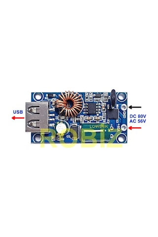 80v To 5v 2a Usb Soket Güç Kaynağı Voltaj Düşürür Güneş Enerjisi Elektrikli Bisiklet Araba Telefon